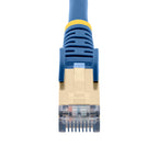 StarTech C6ASPAT14BL 14ft Cat6a Shielded Ethernet Cable – 10Gbps, 100W PoE, Blue featuring the product packaging with label