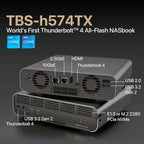 QNAP TBS-h574TX-i5-16G 5 Bay 10GbE High-Performance Thunderbolt 4 E1.S All-Flash NASbook