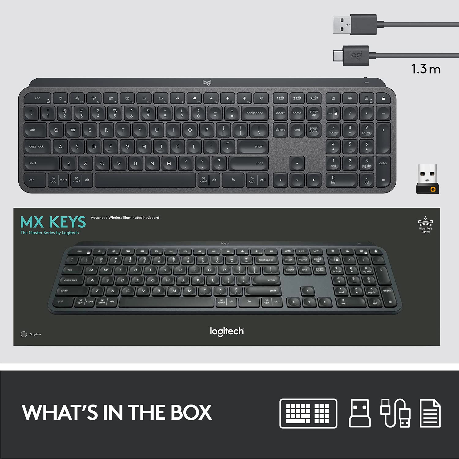 Logitech MX Keys for Business Wireless Multimedia Keyboard