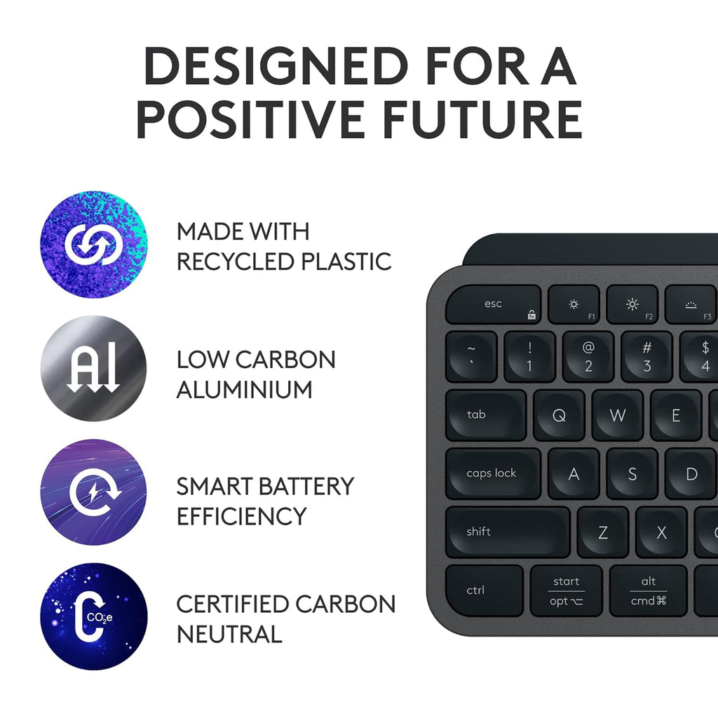 Logitech Master Series MX Keys S Wireless Keyboard and Mouse Combo with Palm Rest