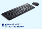 Dell KM3322W USB Wireless Spill-Resistant Keyboard and Mouse Combo - Black