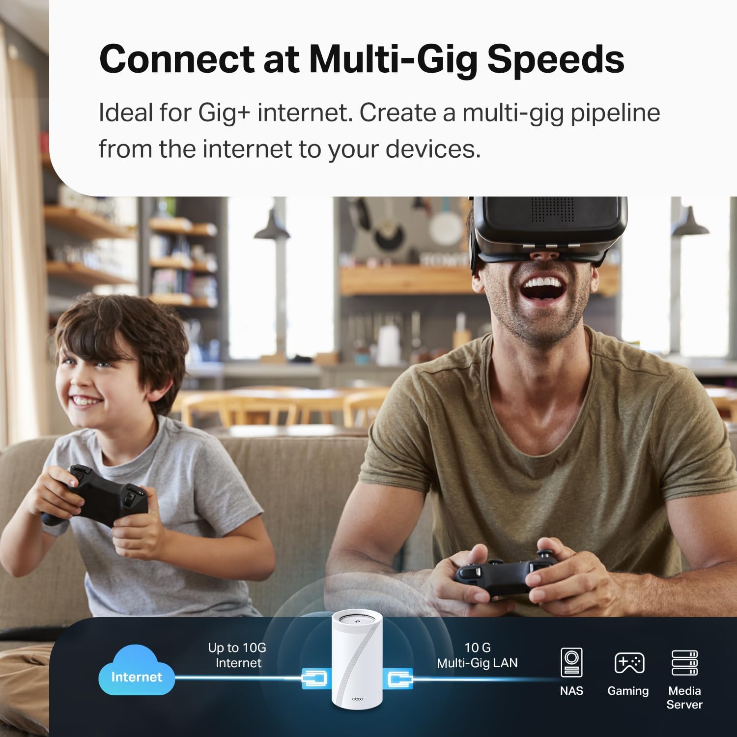 TP-Link BE33000 Deco BE95 Quad-Band Whole Home Mesh WiFi 7 System - 2 Pack