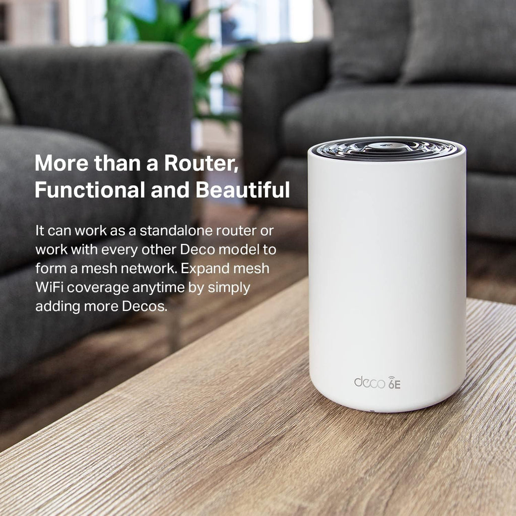TP-Link AXE5400 Deco XE75 Tri-Band AI-Driven Mesh Wi-Fi 6E System - 1 Pack