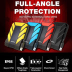 ADATA HD710 Pro 2TB 3.5 inch/8.89 cm SATA III External Hard Drive/HDD with IP65 Rating Black, for Windows with Waterproof and Shockproof Technology