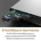 QNAP TBS-h574TX-i3-12G 5 Bay 10GbE High-Performance Thunderbolt 4 E1.S All-Flash NASbook