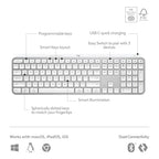 Logitech Master Series MX Keys S Advanced Wireless Illuminated Keyboard - Pale Gray