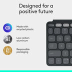Logitech Keys-To-Go 2 Portable Bluetooth Tablet Keyboard with Built-in Cover - Graphite