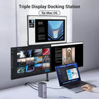 UGREEN 13-in-1 USB-C PD Docking Station HDMI DP 4K 60Hz 8K Triple Display 10Gbps USB-C USB-A 100W Ethernet SD/TF (90325)