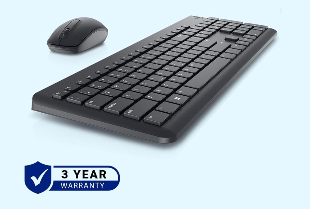 Dell KM3322W USB Wireless Spill-Resistant Keyboard and Mouse Combo - Black
