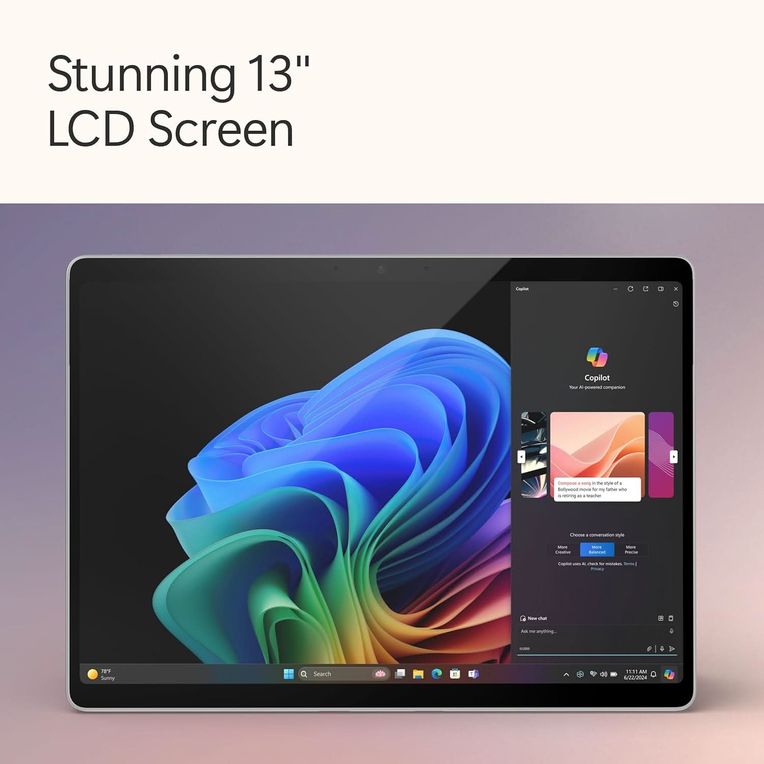 MICROSOFT NEW SURFACE PRO (11TH EDITION) - WINDOWS 11 HOME COPILOT + PC - 13 LCD PIXELSENSE TOUCHSCREEN - QUALCOMM SNAPDRAGON X PLUS (10 CORE) - 16GB RAM - 512GB SSD - PLATINUM - ZHY-00014