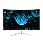 GEONIX Neon 27" 75Hz 1080p FHD  Curved Monitor with Dual Integrated Speakers - White