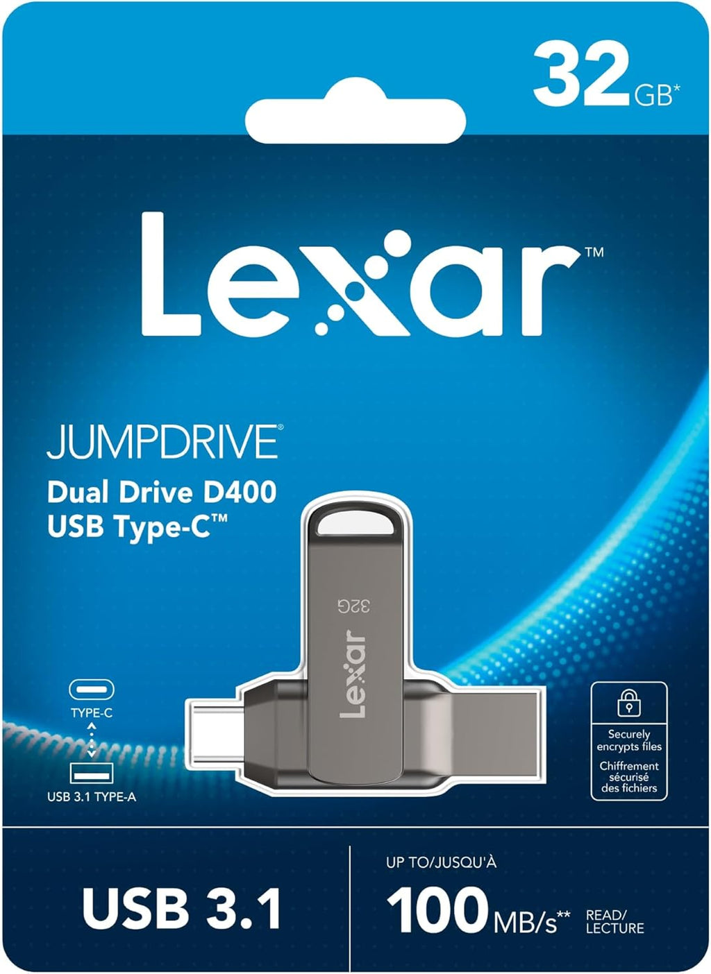 Lexar Jump Drive Dual Drive D400 - 32GB