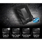 ADATA HD710 Pro 2TB 3.5 inch/8.89 cm SATA III External Hard Drive/HDD with IP65 Rating Black, for Windows with Waterproof and Shockproof Technology