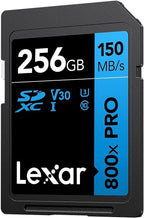 Lexar  High-Performance 800x PRO SD Card, UHS-I, C10, U3, V30, 4K, Up to 150MB/s Read SDXC Memory Card, for Point-and-Shoot & Mid-Range DSLR Cameras, HD Camcorders (LSD0800P128G-BNNNU)