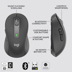 Logitech Signature M650 Optical Wireless Mouse - Graphite