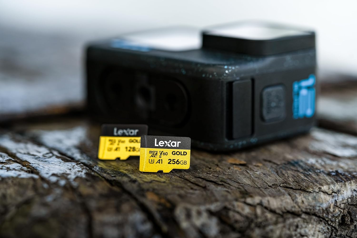 Lexar 128GB Professional Gold Micro SD Card, UHS-II, C10, U3, V60, A1, Full HD, 4K, Up to 280/100 MB/s microSDXC Memory Card, for Drones, Action Cameras, Portable Gaming Devices (LMSGOLD128G-BNNNG)