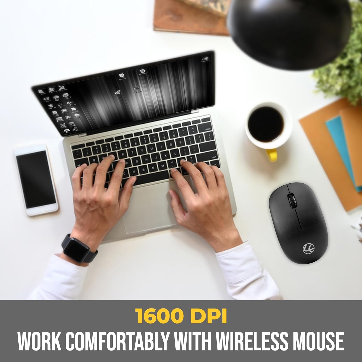 LAPCARE Safari III B 1600 DPI 2.4GHz Wireless Mouse - Black