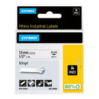 DYMO RHINO IND 12 MM VINYL TAPE WHITE