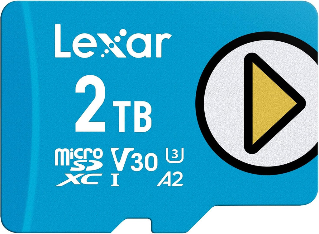 Lexar 512GB PLAY micro SD Card, UHS-I, C10, U3, V30, A2, Full HD, 4K, Up to 205/140 MB/s microSDXC Memory Card, Expanded Storage for Nintendo-Switch 1, Gaming, Smartphones, Tablets (LMSPLAY512G-BNSNU)