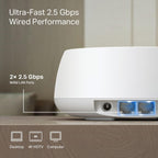 TP-Link BE5000 Deco BE25 Dual-Band Whole Home Mesh WiFi 7 System - 1 Pack
