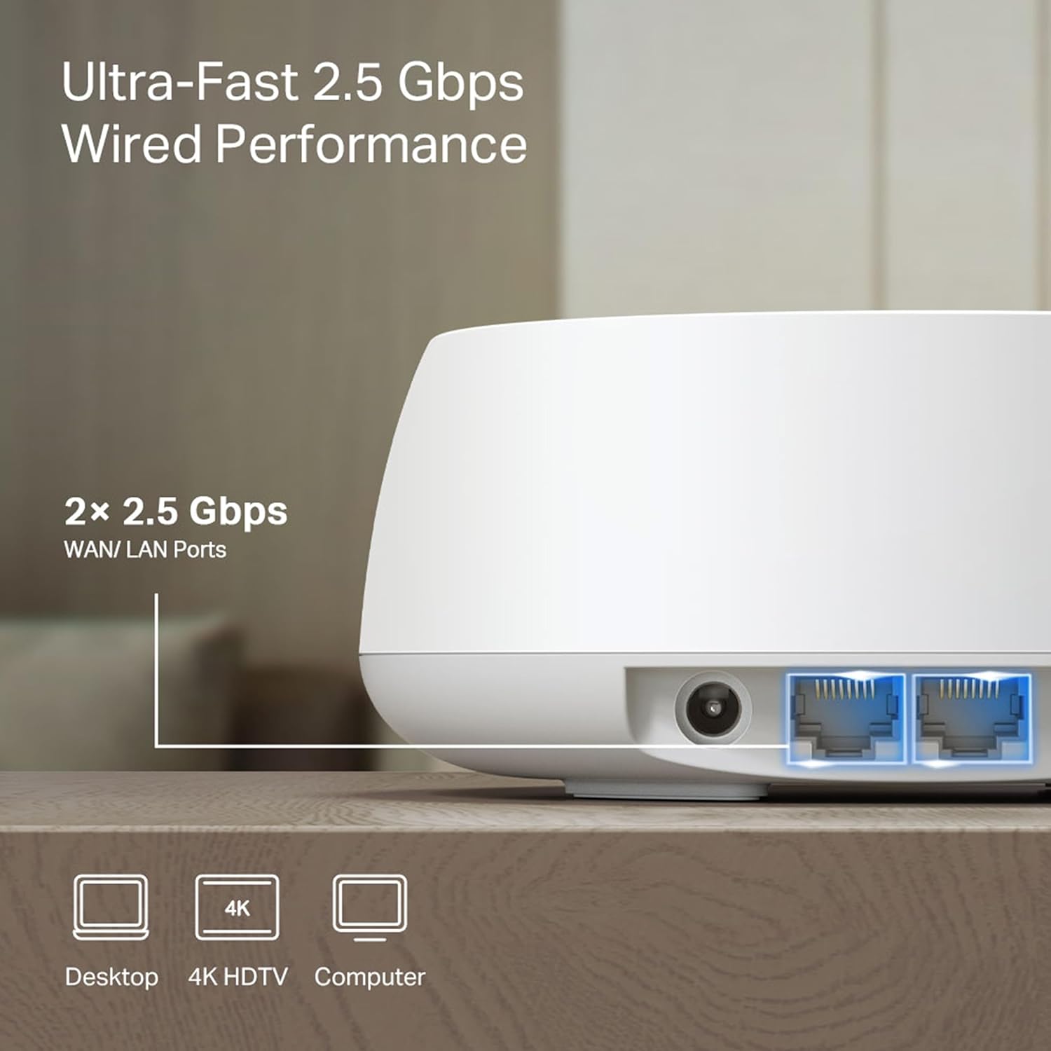 TP-Link BE5000 Deco BE25 Dual-Band Whole Home Mesh WiFi 7 System - 1 Pack