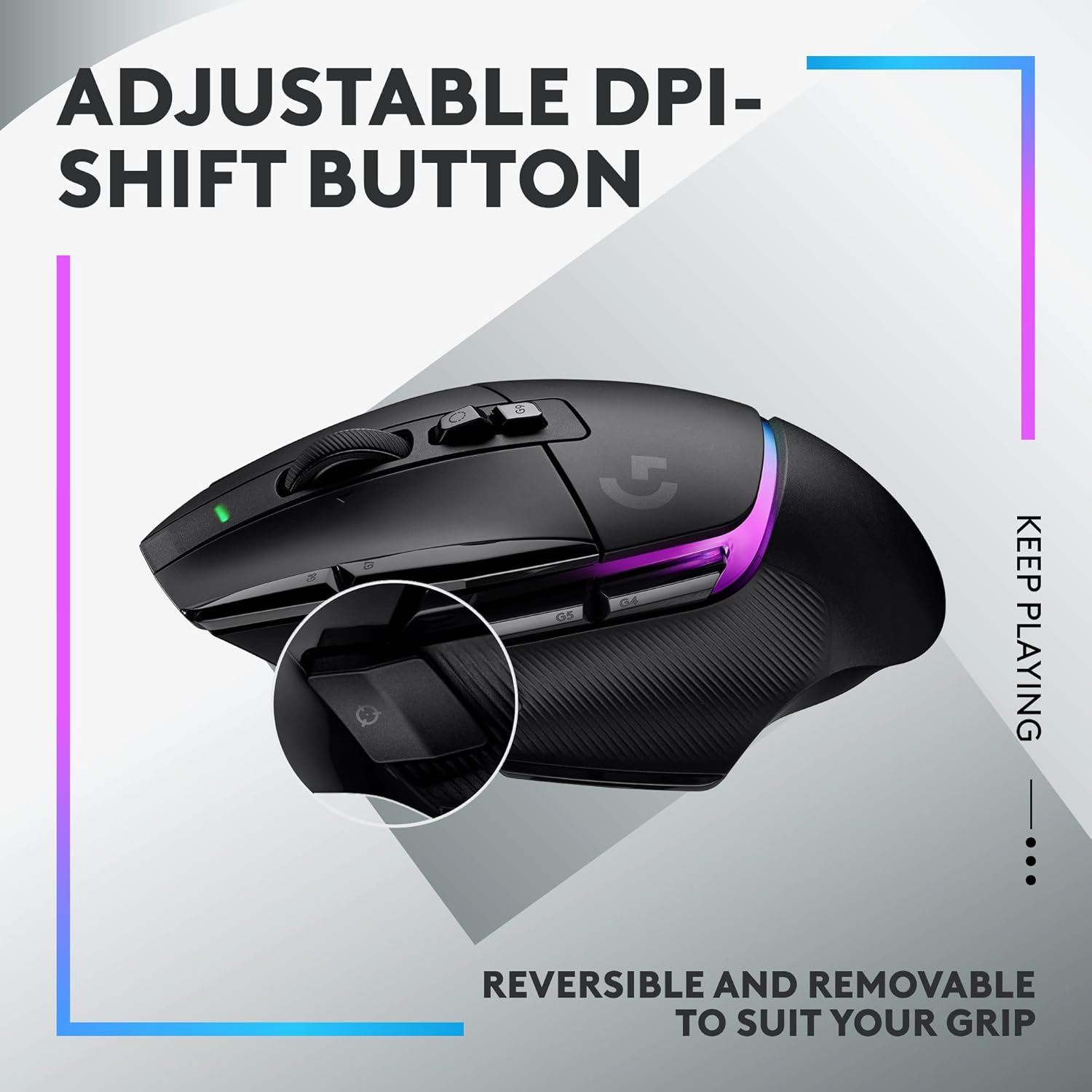 Logitech G502X Lightspeed Wireless Gaming Mouse with Hero 25K Gaming Sensor