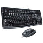 Black keyboard and mouse set on a white background