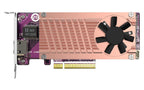 Computer graphics card with cooling fan on a white background
