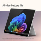 MICROSOFT NEW SURFACE PRO(11TH EDITION) WI-FI-WINDOWS 11 HOME COPILOT + PC -13" OLED PIXELSENSE TOUCHSCREEN -QUALCOMM SNAPDRAGON X ELITE(12 CORE) -16GB RAM -512GB SSD -PLATINUM -ZIA-00014