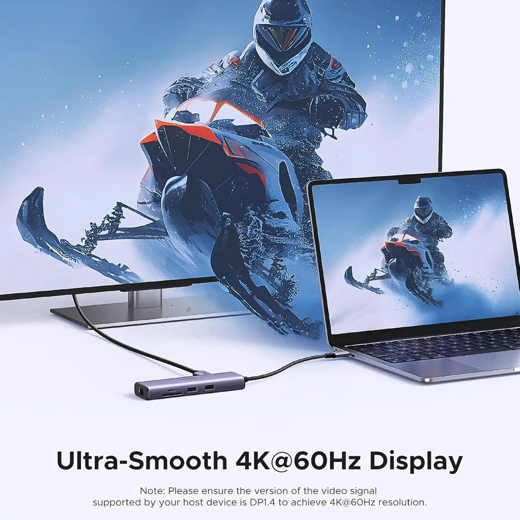 UGREEN 7-in-1 Multi-Functional Adapter 4K 60Hz HDMI Gigabit Ethernet 2 USB 3.0 100W PD SD/TF MacBook Dell Surface (60515)
