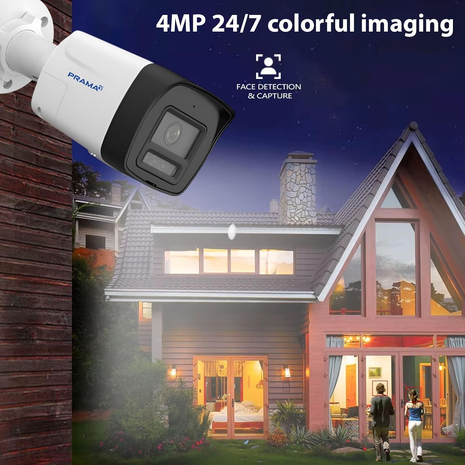 PRAMA PT-NC120D7-WNMS-AWD2 2MP Network Camera | Smart Dual Light | Built-in Mic | 30m | H.265+ | IP67 | 1 Year Warranty