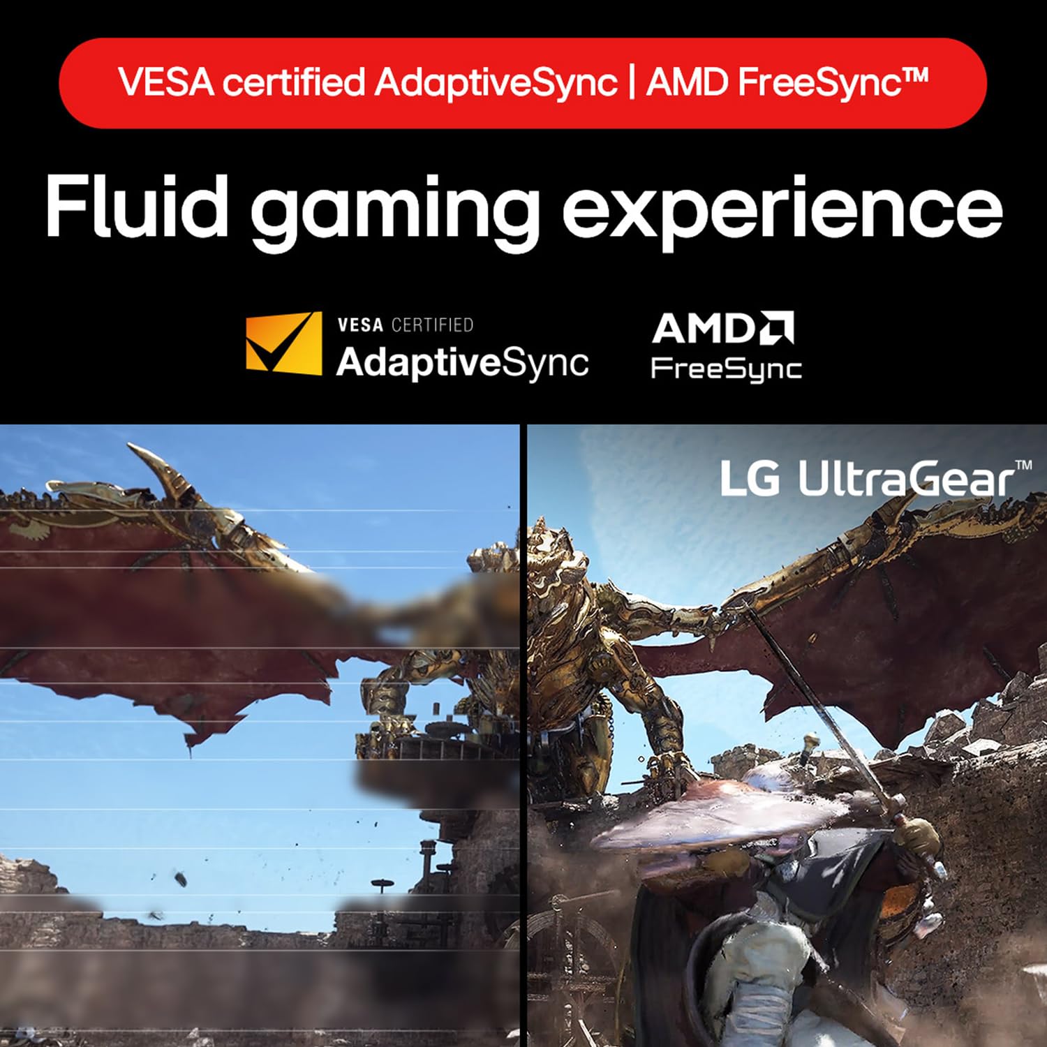 LG UltraGear 32GS60QC 32" 180Hz 1440p QHD HDR10 VA Panel 1ms Curved Gaming Monitor