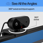 HP 320 FHD Webcam - USB-A Computer Camera with Mic & Privacy Cover - for Desktop, Laptop, & Chromebook