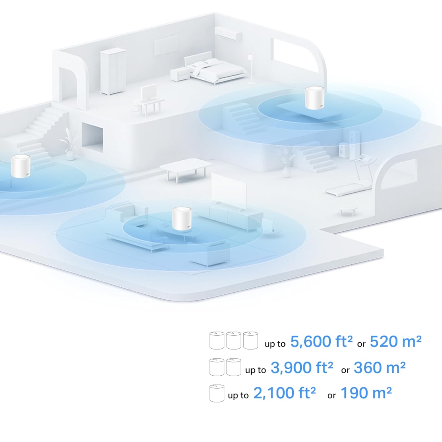 TP-Link AX1500 DECO X10 Dual-Band Whole Home Mesh Wi-Fi 6 System - 3 Pack