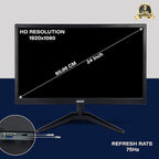 GEONIX 24 Inch PC Monitor 1920x1080 Full HD LED with VGA & HDMI Glossy Panel