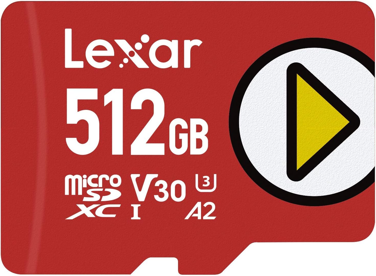 Lexar 512GB PLAY micro SD Card, UHS-I, C10, U3, V30, A2, Full HD, 4K, Up to 205/140 MB/s microSDXC Memory Card, Expanded Storage for Nintendo-Switch 1, Gaming, Smartphones, Tablets (LMSPLAY512G-BNSNU)