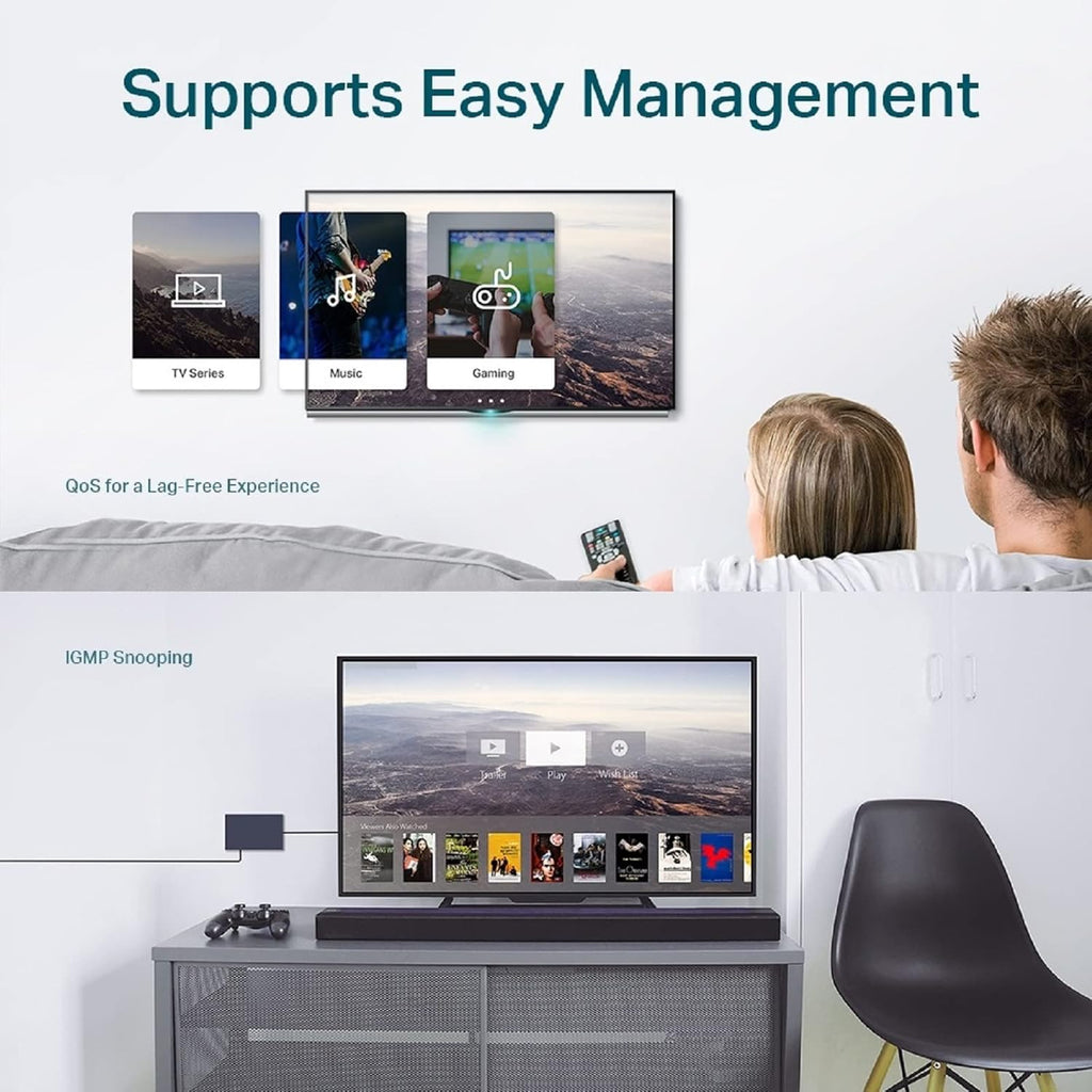 TP-Link TL-SG108E 8 Port Gigabit Easy Smart Desktop/Wall-Mount Managed Switch
