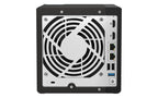 Computer hardware component with cooling fan and ports on a white background