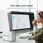 Synology DiskStation DS223J 2-Bay Network Attached Storage Enclosure Drive - White