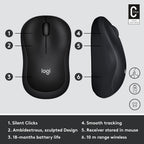 Logitech M220 1000DPI 2.4GHz Silent Wireless Mouse - Charcoal