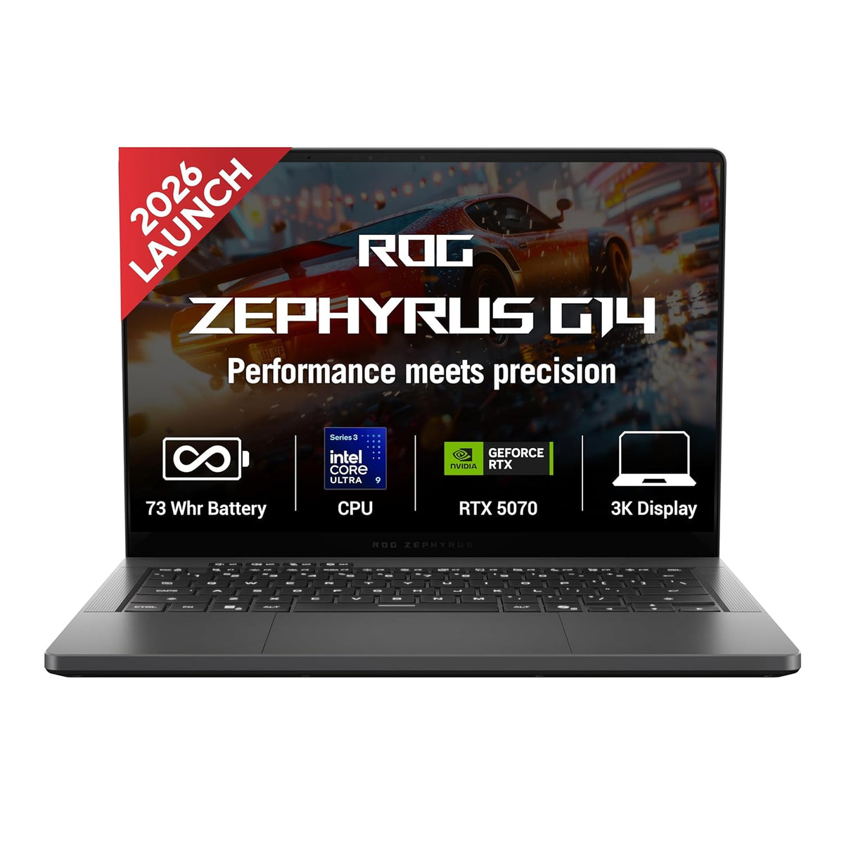 ASUS ROG Zephyrus G14 14" 3K OLED 120Hz | Ultra 9 | 32GB | 1TB SSD | RTX 5070 8GB | Eclipse Gray | 1Y Warranty | GU405AP-SY041WS