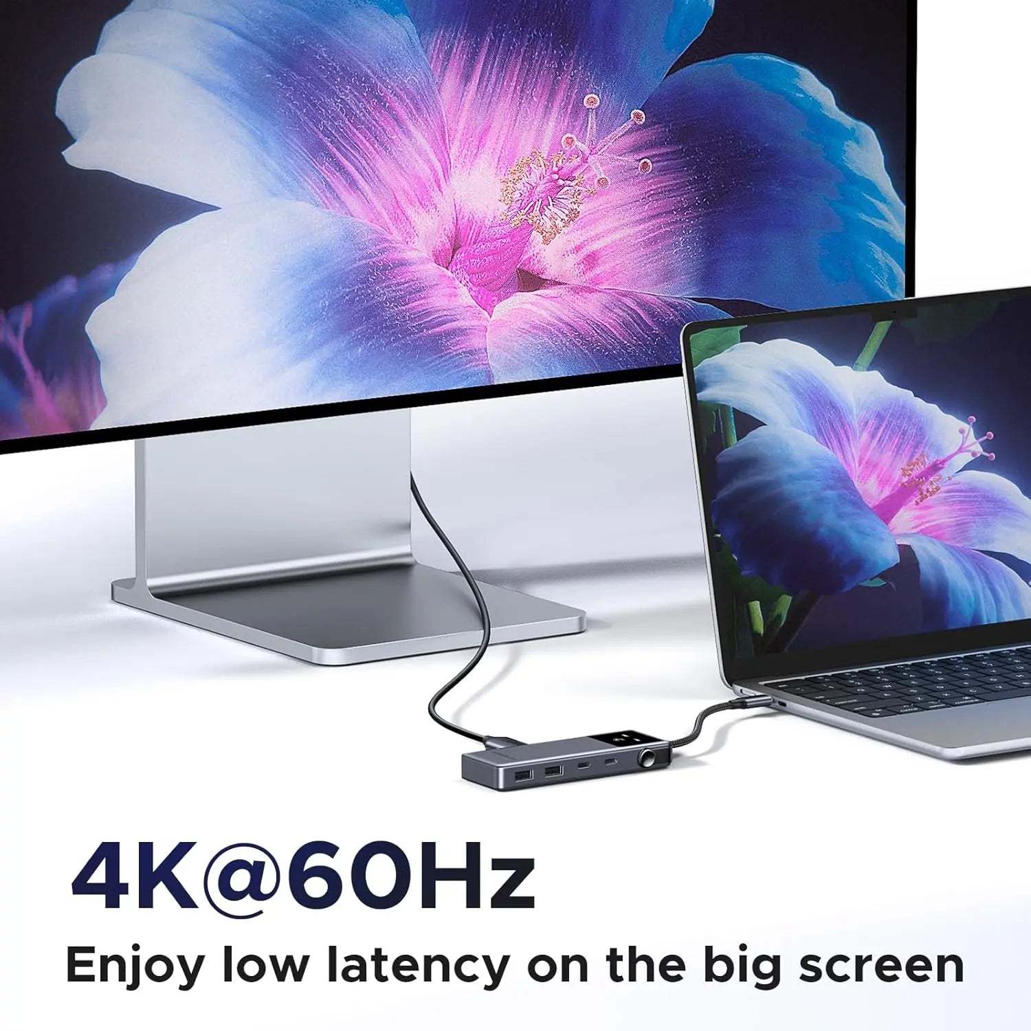 UGREEN Uno 6-in-1 USB-C Hub 10Gbps 2 USB-C 2 USB-A Data Port PD 4K 60Hz HDMI MacBook Pro Air iPad Surface XPS (35998)