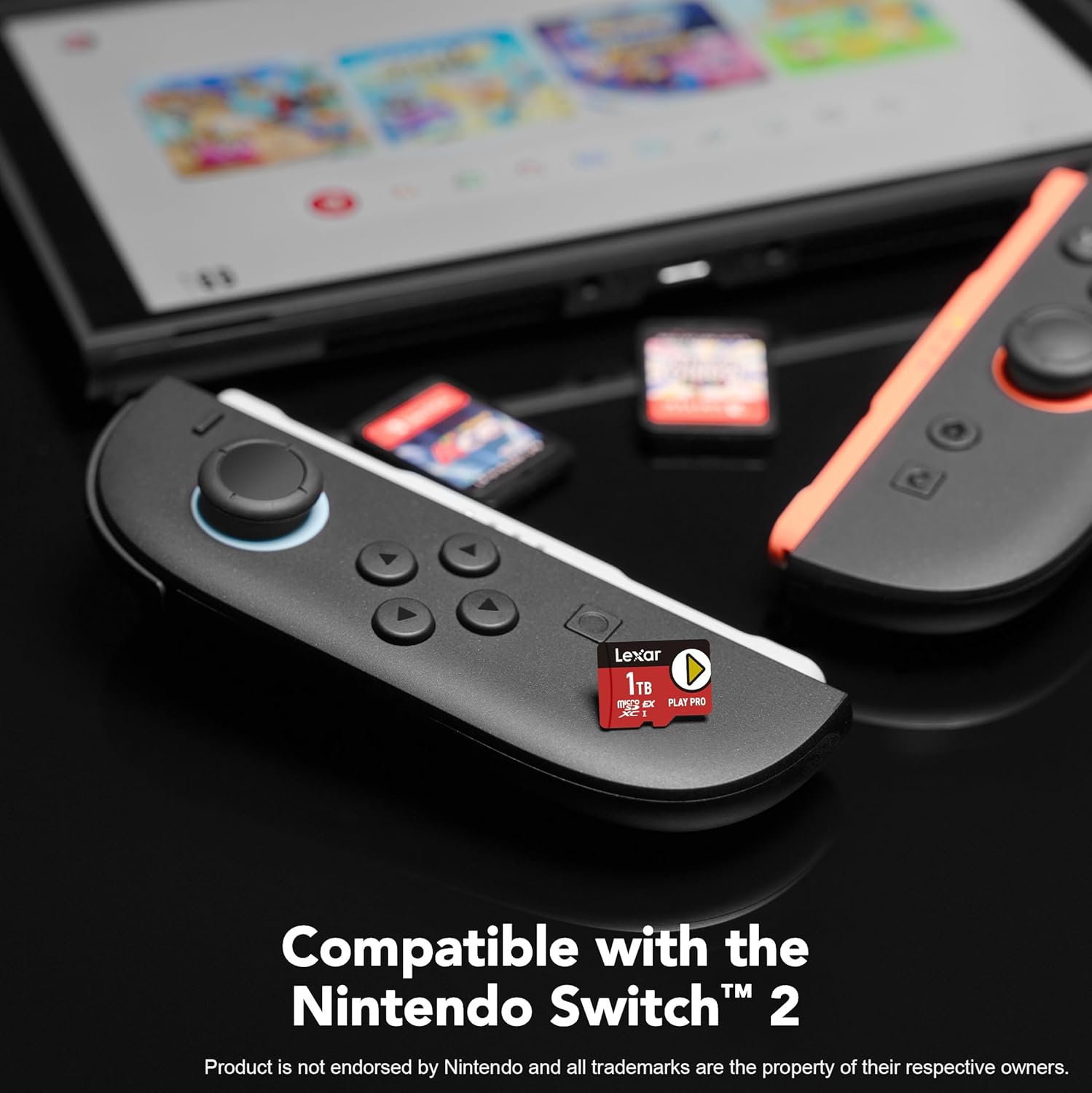 Lexar 512GB PLAY micro SD Card, UHS-I, C10, U3, V30, A2, Full HD, 4K, Up to 205/140 MB/s microSDXC Memory Card, Expanded Storage for Nintendo-Switch 1, Gaming, Smartphones, Tablets (LMSPLAY512G-BNSNU)