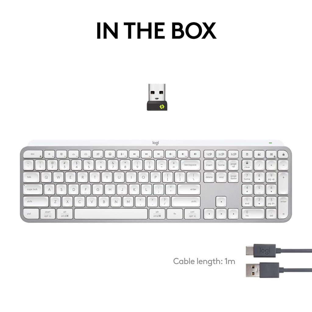 Logitech Master Series MX Keys S Advanced Wireless Illuminated Keyboard - Pale Gray