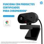 HP 320 FHD Webcam - USB-A Computer Camera with Mic & Privacy Cover - for Desktop, Laptop, & Chromebook
