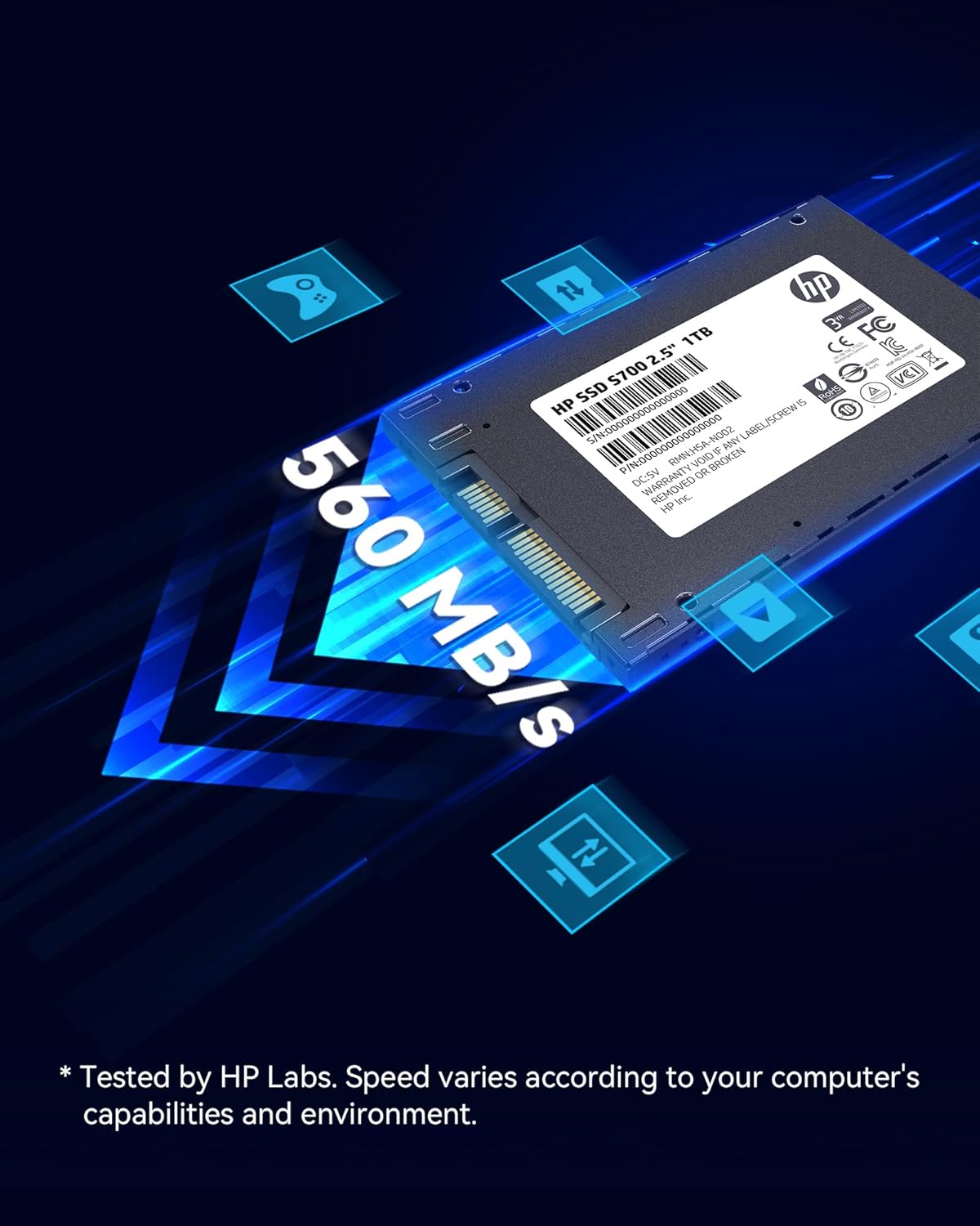 HP S700 1TB 2.5-inch SATA III 3D NAND Internal Solid-State Drive