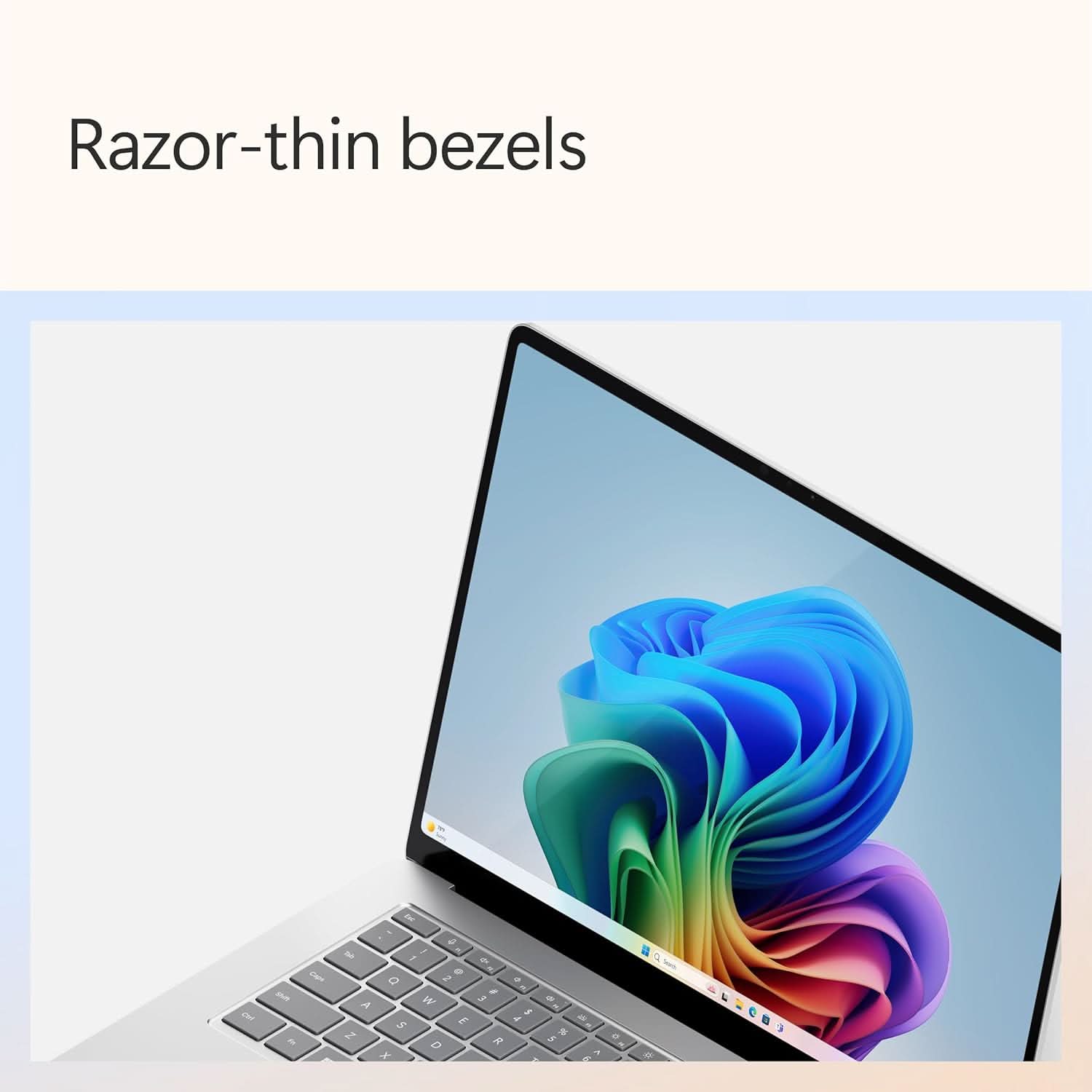 MICROSOFT NEW SURFACE LAPTOP (7TH EDITION) - WINDOWS 11 HOME COPILOT + PC - 15 LCD PIXELSENSE TOUCHSCREEN - QUALCOMM SNAPDRAGON X ELITE (12 CORE) - 16GB RAM - 256GB SSD - PLATINUM - ZHG-00023