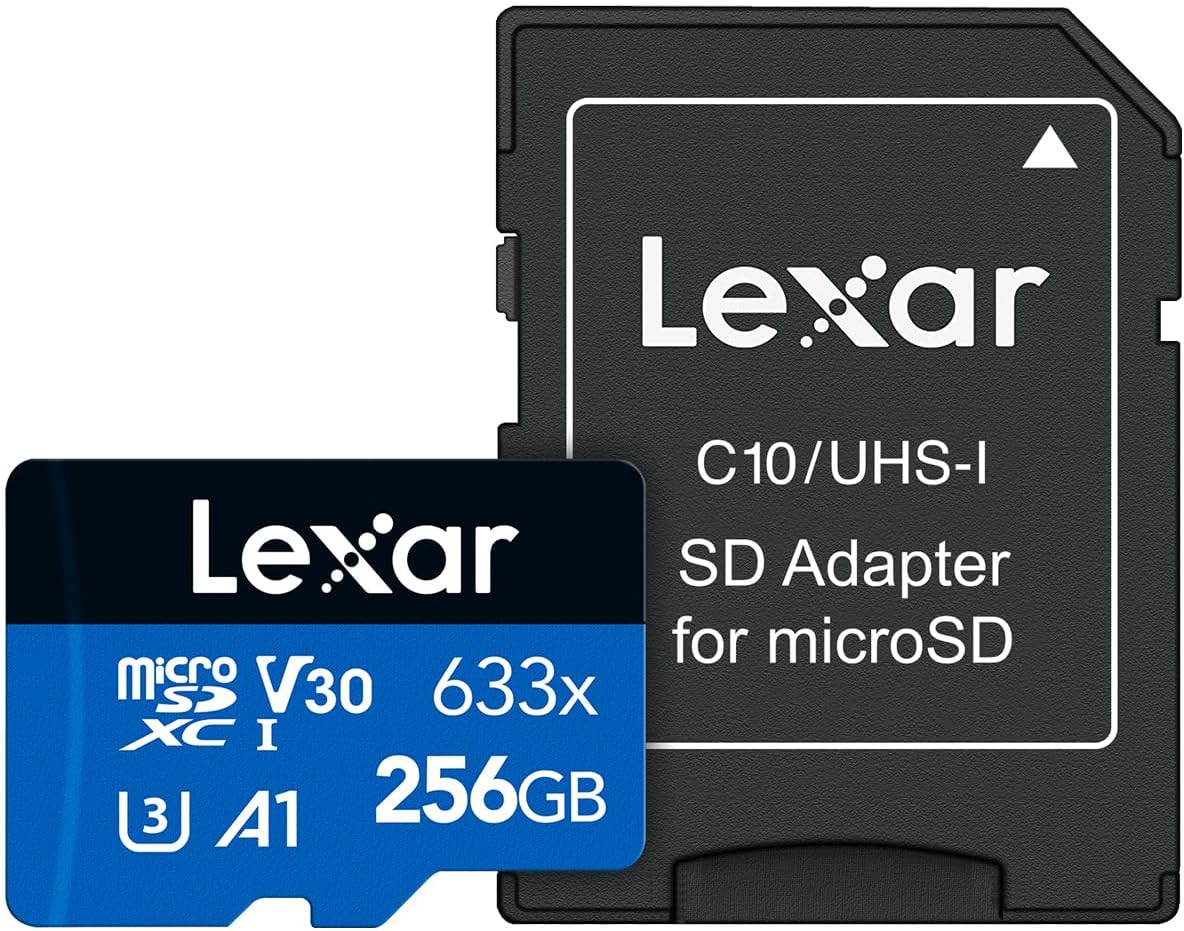 Lexar High-Performance 633x 32GB microSDHC UHS-I Card w/ SD Adapter, Up To 100MB/s Read, for Smartphones, Tablets, and Action Cameras