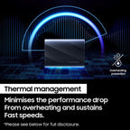 Samsung T9 2TB USB 3.2 Gen2 External Portable Solid State Drive - Black
