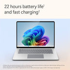 MICROSOFT NEW SURFACE LAPTOP (7TH EDITION) - WINDOWS 11 HOME COPILOT + PC - 15 LCD PIXELSENSE TOUCHSCREEN - QUALCOMM SNAPDRAGON X ELITE (12 CORE) - 16GB RAM - 256GB SSD - PLATINUM - ZHG-00023